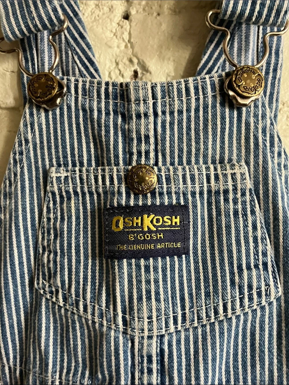 Vintage OshKosh hickory stripe overalls size 3T
